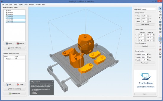 Simplify3D Free Download with Crack