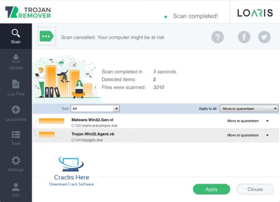 Quick Trojan Scan of Loaris Trojan Remover Premium Activation